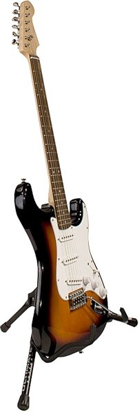 open zoom image for Ultimate Support GS-55 A-Frame Guitar Stand, In Use 1