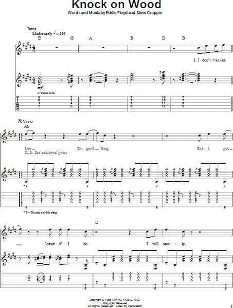 open zoom image for Knock On Wood - Guitar Tab Play-Along, New, Main