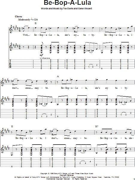 open zoom image for Be-Bop-A-Lula - Guitar Tab Play-Along, New, Main