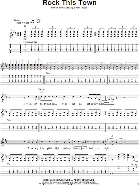 open zoom image for Rock This Town - Guitar Tab Play-Along, New, Main