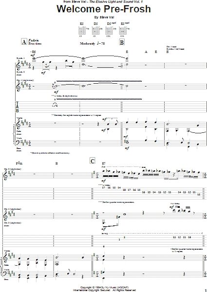 open zoom image for Welcome Pre-Frosh - Guitar TAB, New, Main