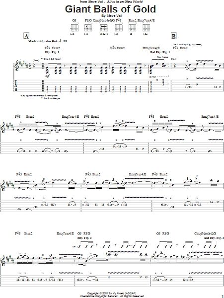open zoom image for Giant Balls Of Gold - Guitar TAB, New, Main