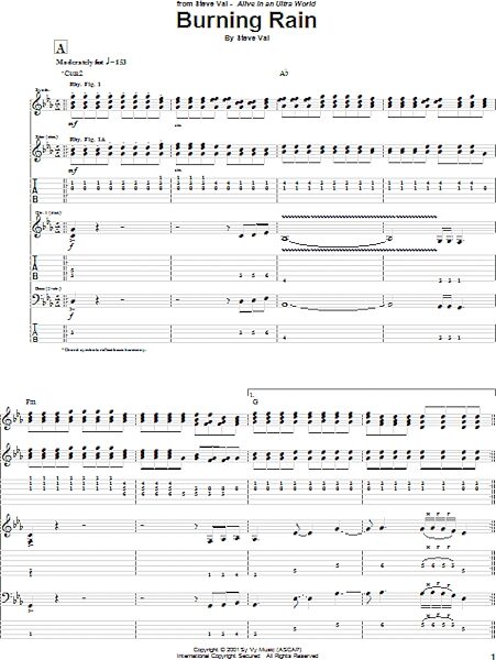 open zoom image for Burning Rain - Guitar TAB, New, Main