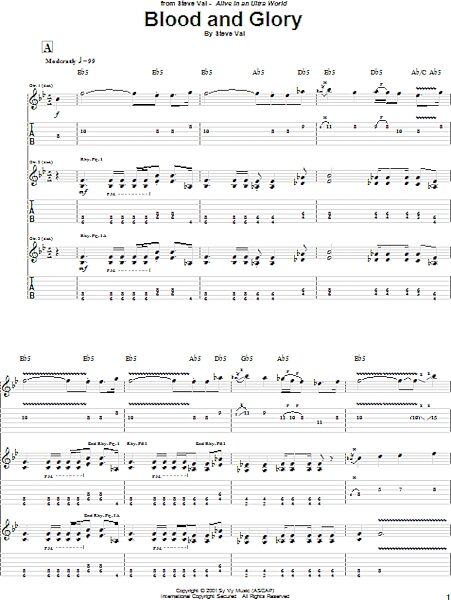 open zoom image for Blood And Glory - Guitar TAB, New, Main