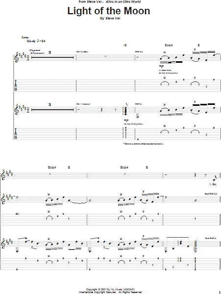 open zoom image for Light Of The Moon - Guitar TAB, New, Main