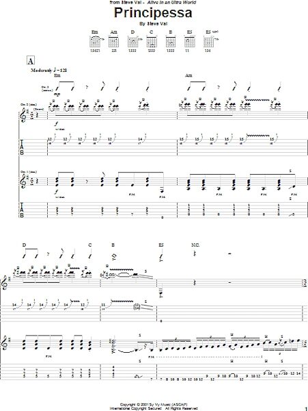 open zoom image for Principessa - Guitar TAB, New, Main