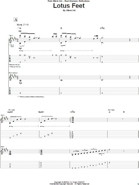 open zoom image for Lotus Feet - Guitar TAB, New, Main