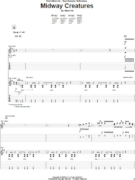 open zoom image for Midway Creatures - Guitar TAB, New, Main