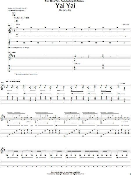 open zoom image for Yai Yai - Guitar TAB, New, Main