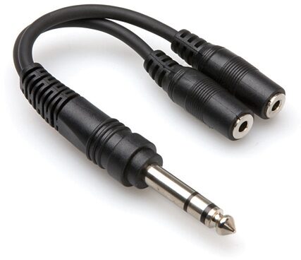 open zoom image for Hosa YMP-234 Male TRS 1/4" to Dual Female TRS 1/8" (3.5mm) Y-Cable, New, Main