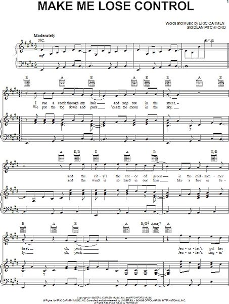 open zoom image for Make Me Lose Control - Piano/Vocal/Guitar, New, Main