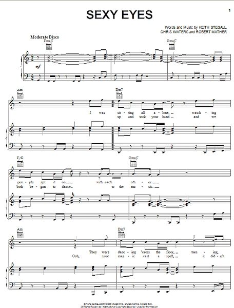open zoom image for Sexy Eyes - Piano/Vocal/Guitar, New, Main
