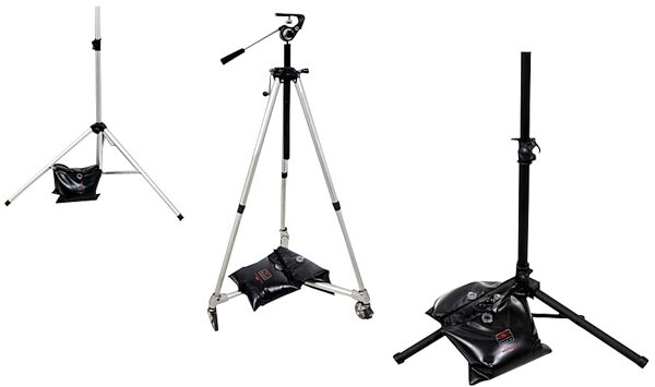 open zoom image for Galaxy Audio SDB40 Saddle Bag Stand Stabilizer, Usage Examples