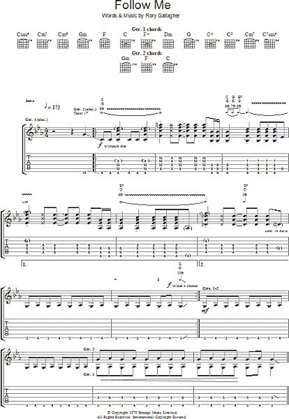 open zoom image for Follow Me - Guitar TAB, New, Main