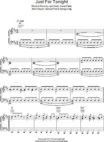 open zoom image for Just For Tonight - Piano/Vocal/Guitar, New, Main