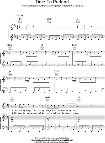 open zoom image for Time To Pretend - Piano/Vocal/Guitar, New, Main