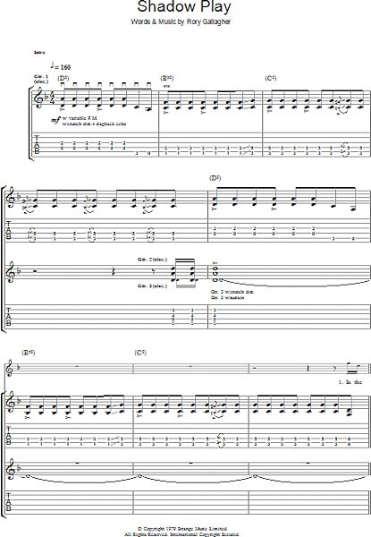 open zoom image for Shadow Play - Guitar TAB, New, Main
