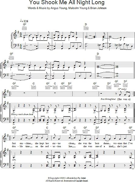 open zoom image for You Shook Me All Night Long - Piano/Vocal/Guitar, New, Main