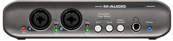 open zoom image for M-Audio MobilePre v2 USB Audio Interface, Front