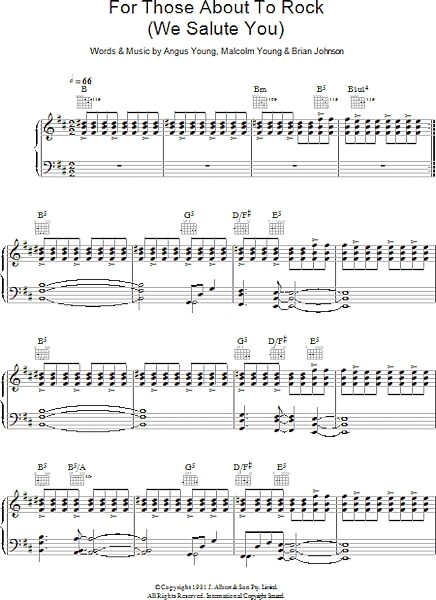open zoom image for For Those About To Rock (We Salute You) - Piano/Vocal/Guitar, New, Main