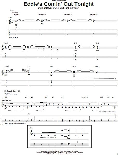 open zoom image for Eddie's Comin' Out Tonight - Guitar TAB, New, Main