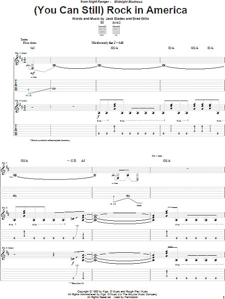 open zoom image for (You Can Still) Rock In America - Guitar TAB, New, Main