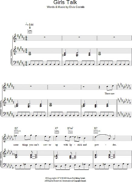 open zoom image for Girls Talk - Piano/Vocal/Guitar, New, Main
