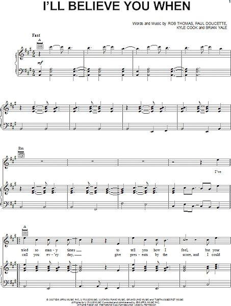 open zoom image for I'll Believe You When - Piano/Vocal/Guitar, New, Main