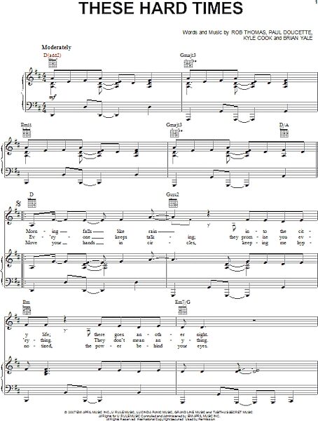 open zoom image for These Hard Times - Piano/Vocal/Guitar, New, Main
