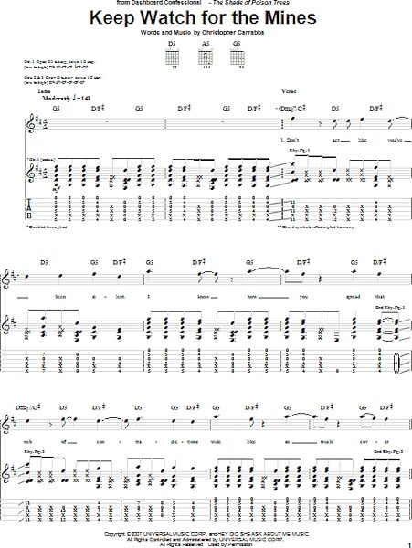 open zoom image for Keep Watch For The Mines - Guitar TAB, New, Main