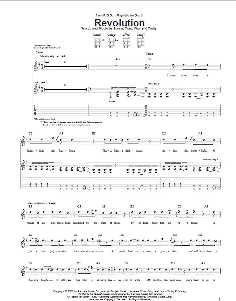 open zoom image for Revolution - Guitar TAB, New, Main