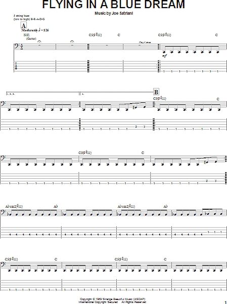 open zoom image for Flying In A Blue Dream - Bass Tab, New, Main