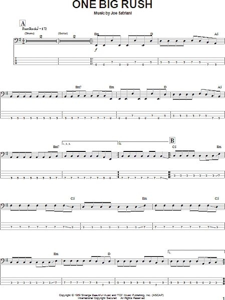 open zoom image for One Big Rush - Bass Tab, New, Main