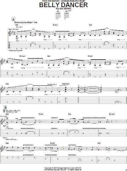 open zoom image for Belly Dancer - Guitar TAB, New, Main
