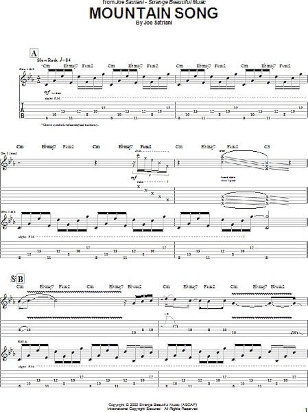 open zoom image for Mountain Song - Guitar TAB, New, Main