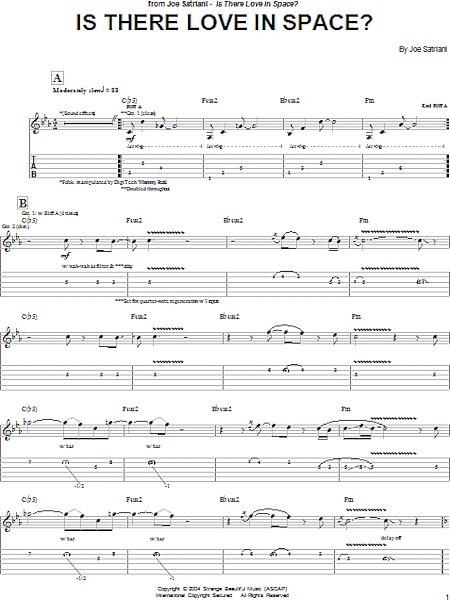 open zoom image for Is There Love In Space? - Guitar TAB, New, Main