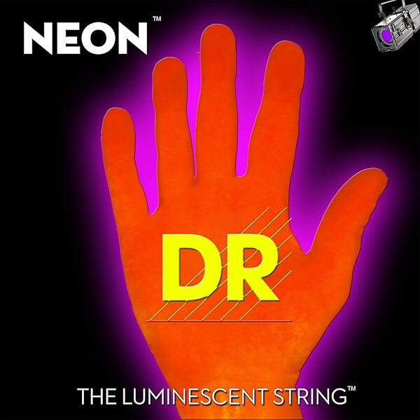 open zoom image for DR Strings NEON HiDef Electric Bass Strings (5-String), Orange