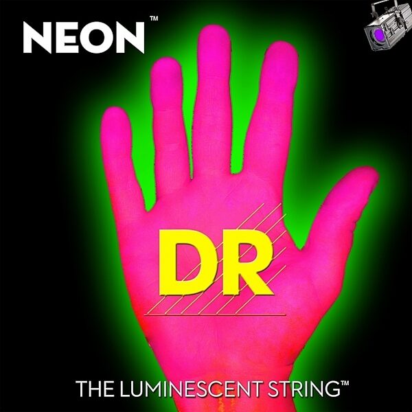 open zoom image for DR Strings NEON HiDef Electric Bass Strings (5-String), Pink
