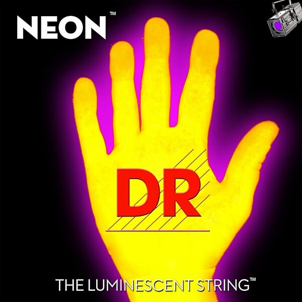 open zoom image for DR Strings NEON HiDef Electric Bass Strings (5-String), Yellow