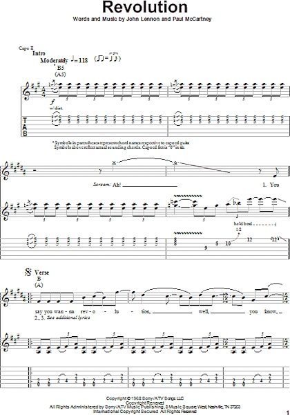 open zoom image for Revolution - Guitar Tab Play-Along, New, Main