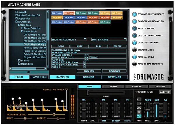 open zoom image for Drumagog Platinum Drum Replacement Software (Mac and Windows), Main