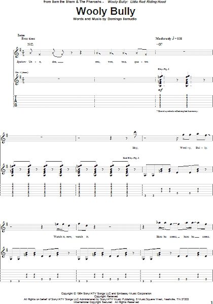 open zoom image for Wooly Bully - Guitar TAB, New, Main