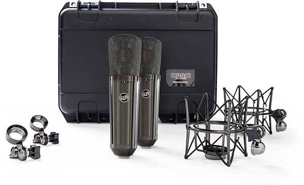 open zoom image for Warm Audio WA-87 R2 TS Titanium Condenser Microphones Stereo Pair, Pair, Main with all components Front