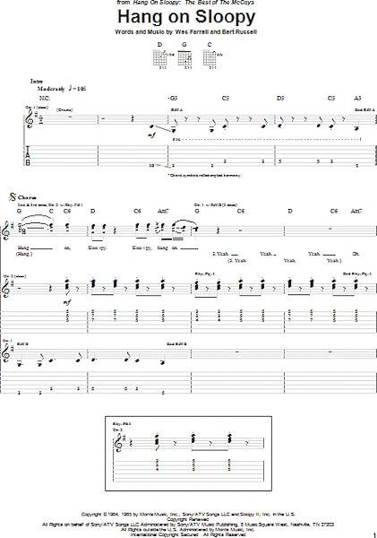open zoom image for Hang On Sloopy - Guitar TAB, New, Main