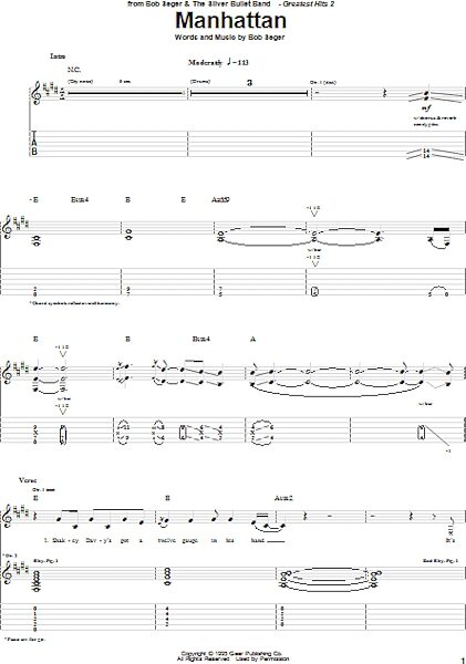 open zoom image for Manhattan - Guitar TAB, New, Main