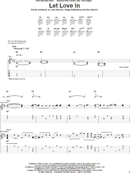 open zoom image for Let Love In - Guitar TAB, New, Main