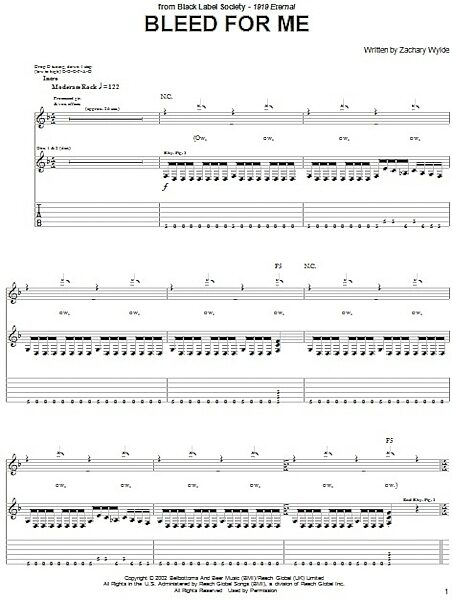 open zoom image for Bleed For Me - Guitar TAB, New, Main