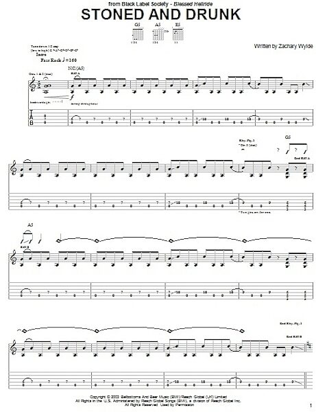 open zoom image for Stoned And Drunk - Guitar TAB, New, Main