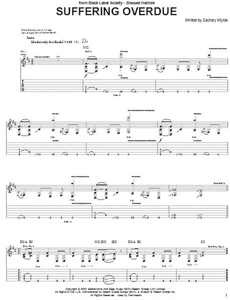 open zoom image for Suffering Overdue - Guitar TAB, New, Main