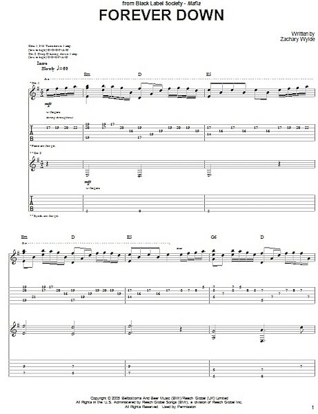 open zoom image for Forever Down - Guitar TAB, New, Main